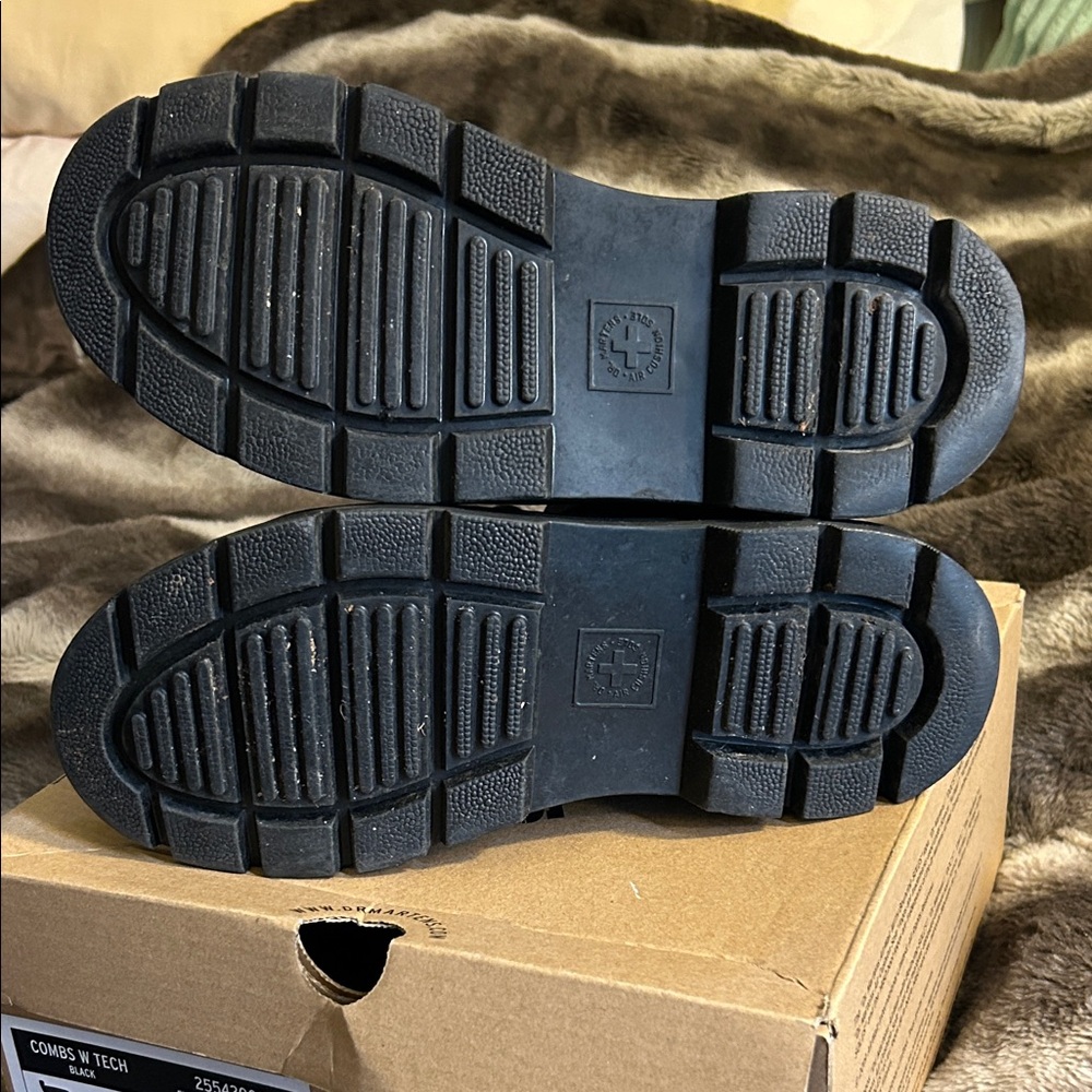 Dr. Martens Black High-Top Lace-Up Ankle Boots with Strap - Picture 5 of 15